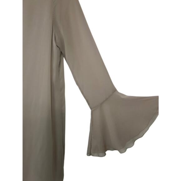 Tan Taupe Flowy Boho Tunic Dress Small - Picture 3 of 7